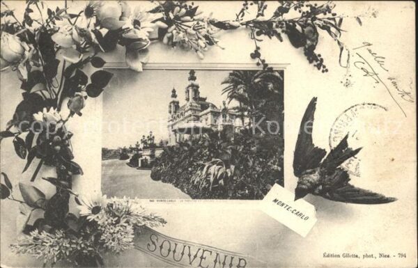 Monte-Carlo Casino et les Jardins Fleurs Briefschwa