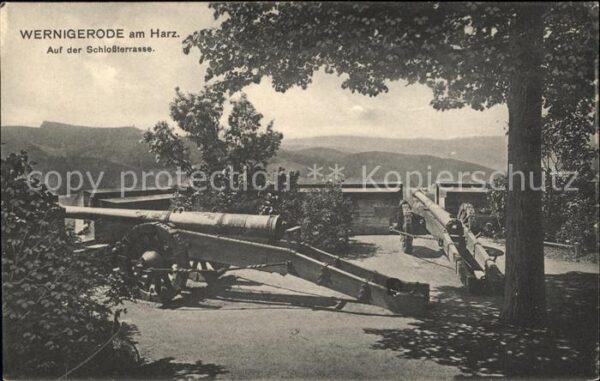 Wernigerode Harz Schlossterrasse Kanonen