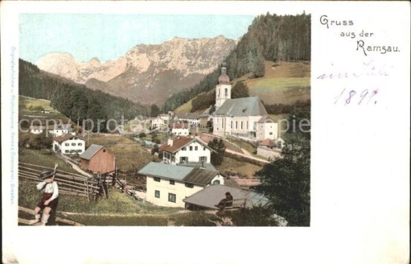 Ramsau Berchtesgaden Ortsansicht mit Kirche