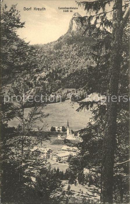 Wildbad Kreuth Ortsblick mit Leonhardstein
