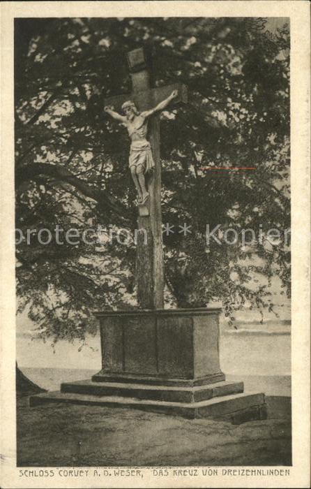 Corvey Schloss Corvey Weser Kreuz von Dreizehn
