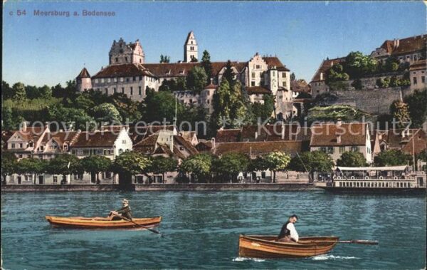 Meersburg Bodensee Ortsansicht Bootspartien