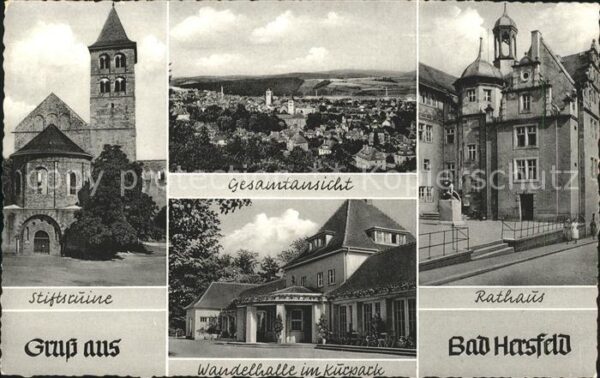 Bad Hersfeld Stiftsruine Gesamtansicht Rathaus Wande