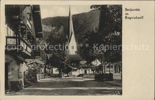 Bayrischzell Dorfpartie mit Kirche