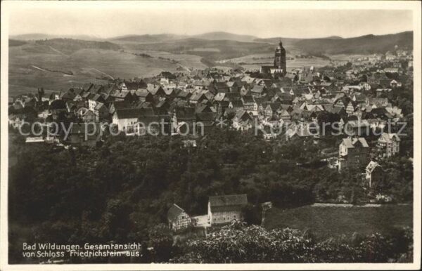 Bad Wildungen Gesamtansicht vom Schloss Friedrichstei