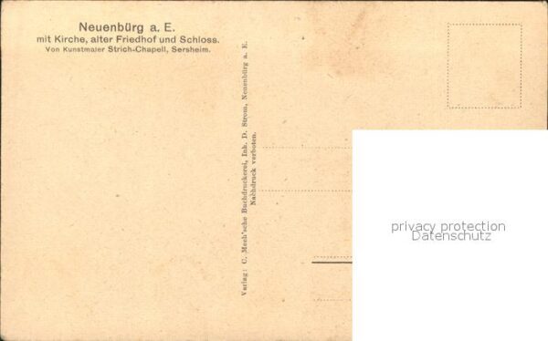 Neuenbuerg Enz mit Kirche Friedhof und Schloss – Bild 2