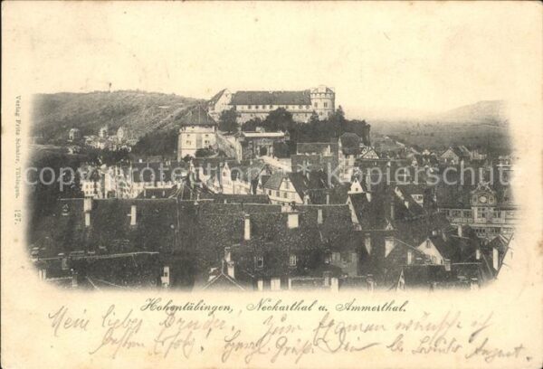 Tuebingen Schloss Hohentübingen Neckarthal Ammert