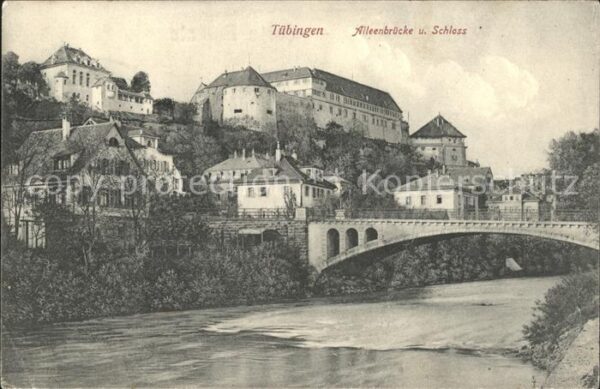 Tuebingen Alleenbrücke und Schloss