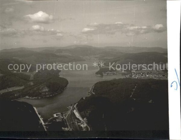 Seebrugg am Schluchsee Fliegeraufnahme
