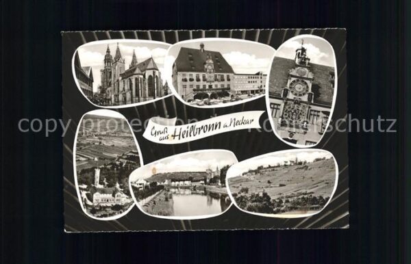 Heilbronn Neckar Panorama Kirche Schwimmbad Rathaus Wart