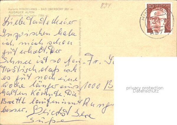 Hindelang Kirchstrasse mit Iseler – Bild 2