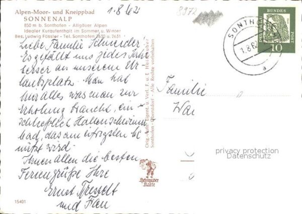 Sonthofen Oberallgaeu Alpen Moor und Kneippbad Sonnenalp Terr – Bild 2