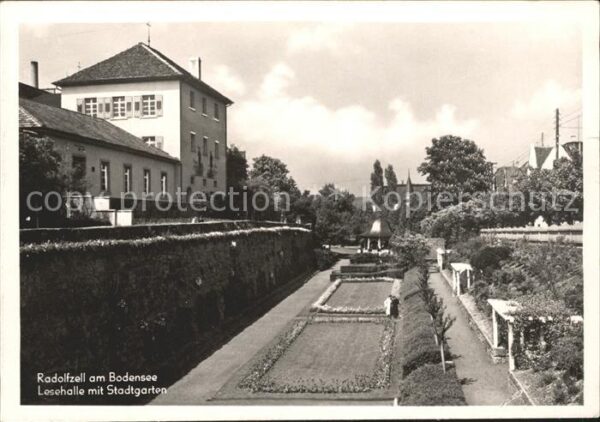 Radolfzell Bodensee Lesehalle mit Stadtgarten