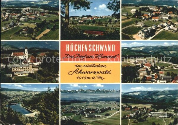 Hoechenschwand Orts und Teilansichten Panorama Schwimm