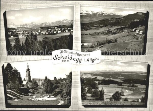 Scheidegg Allgaeu Panorama Kirche Stadion