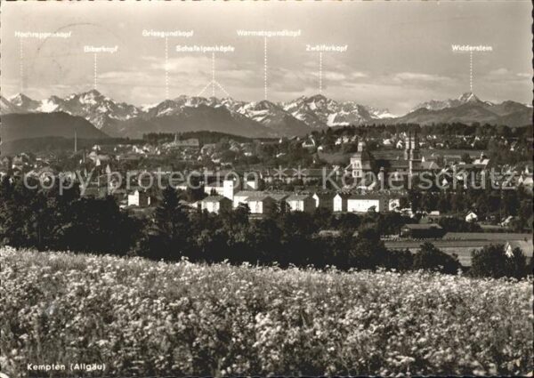 Kempten Allgaeu mit Alpenpanorama