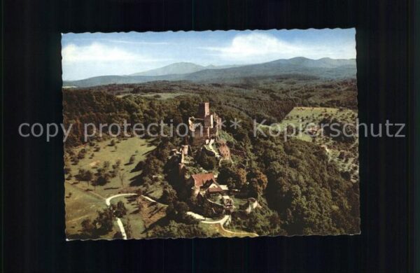 Loerrach Burgruine Rötteln Fliegeraufnahme