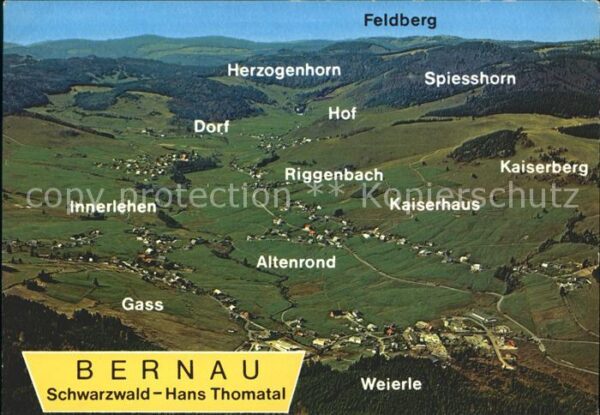 Bernau Schwarzwald mit Feldberg Herzogenhorn Spiesshorn Ka