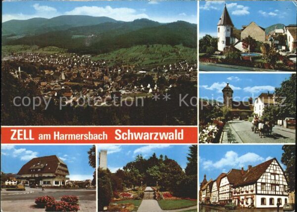 Zell Harmersbach Total mit Hirschtürmle Storchenturm Hau