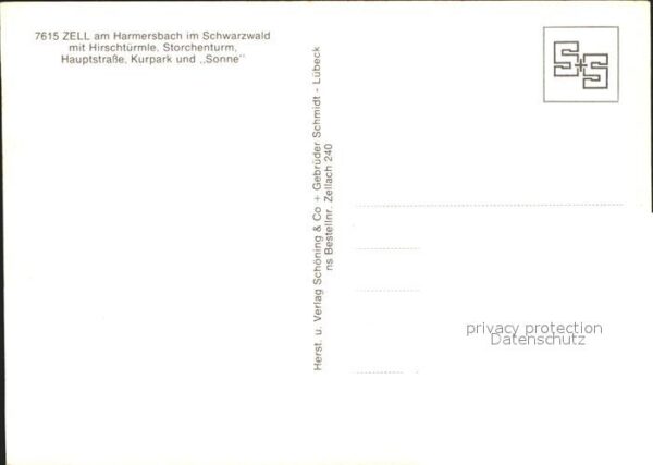 Zell Harmersbach Total mit Hirschtürmle Storchenturm Hau – Bild 2