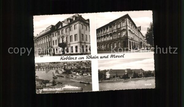 Koblenz Rhein Stadttheater Hauptpost Schloss Dt Eck