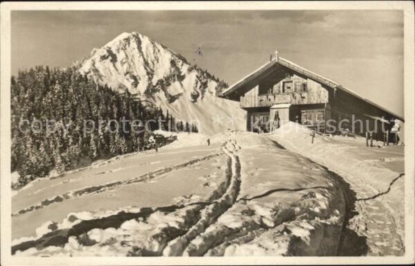Bad Wiessee Skihütte Auer Alm mit Fockenstein