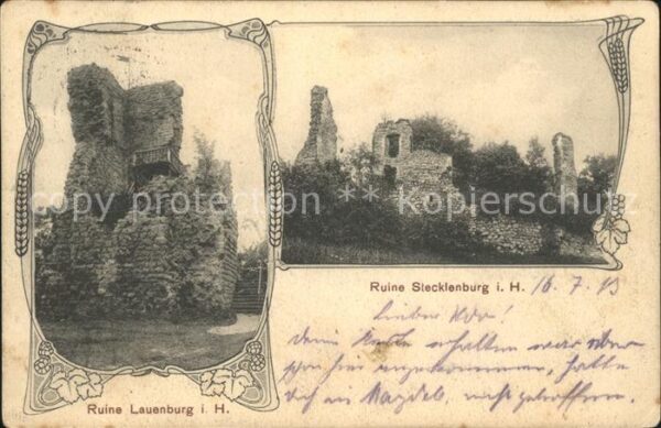 Stecklenberg Ruine Stecklenburg und Ruine Lauenburg