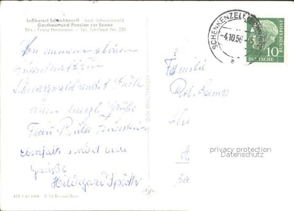 Schenkenzell Gasthaus Pension zur Sonne Gasträume Or – Bild 2