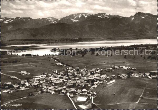 Rosshaupten Forggensee mit Forggensee und Kenzengebirge Fliege