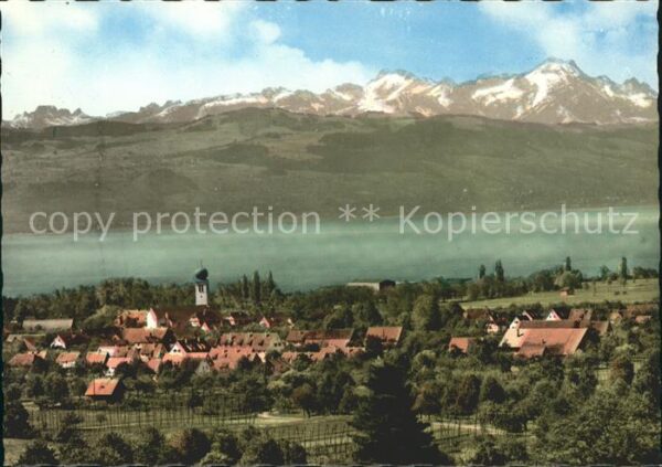 Kressbronn Bodensee mit Säntis und Altmann