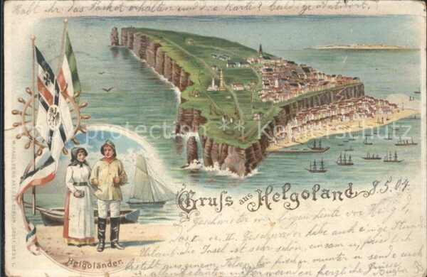 Helgoland Inselblick Helgoländer Tracht