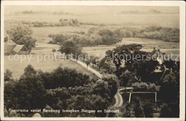 Schoorl Panorama vanaf Randweg tusschen Bergen