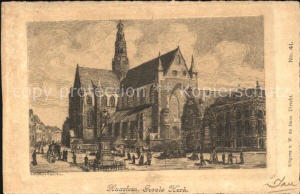 Haarlem Groote Kerk Denkmal Kathedrale Künstler