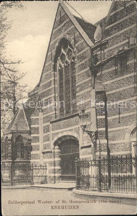 Enkhuizen Zuiderportaal St Gomaruskerk Portal Kir