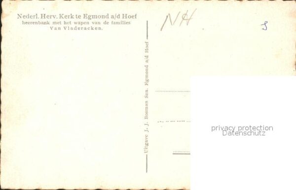 Egmond aan den Hoef Kerk Heerenbank Wapen van de families V – Bild 2