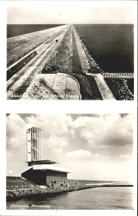 Afsluitdijk Panorama richting Friesland Monument