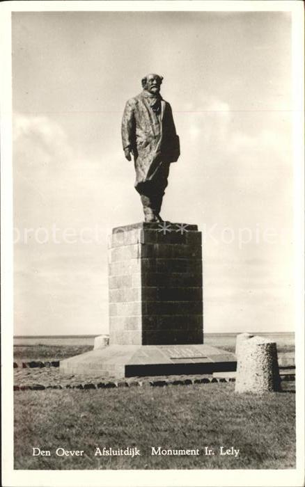 Afsluitdijk Monument Ir Lely Standbeeld Statue