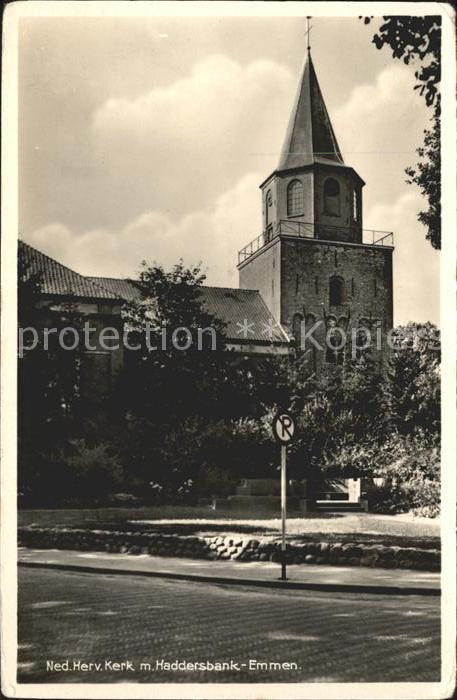 Emmen Netherlands Ned Hervormde Kerk met Haddersbank Kirc