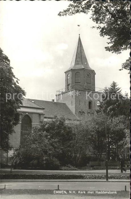 Emmen Netherlands Kerk met Haddersbank