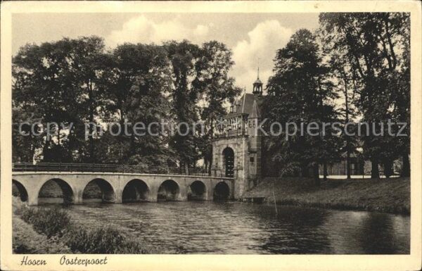 Oosterpoort Partie am Flussufer Brücke