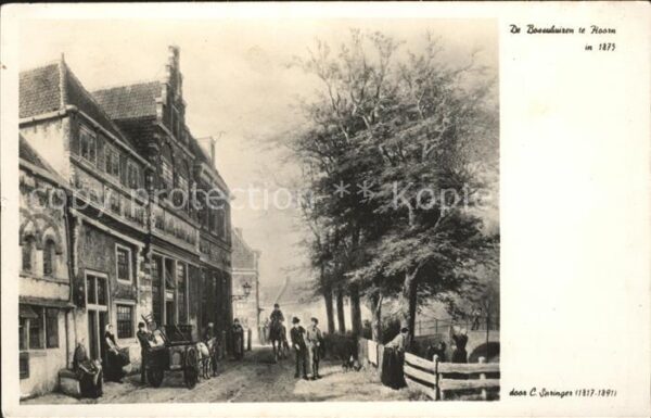 Hoorn De Bossuhuizen in 1875 Künstlerkarte C.