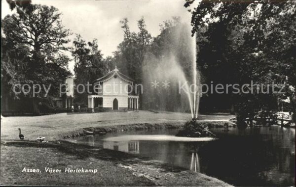 Assen Vijver Hertekamp Fontäne