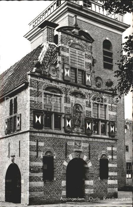 Appingedam Groningen Oude Raadhuisgevel Rathaus