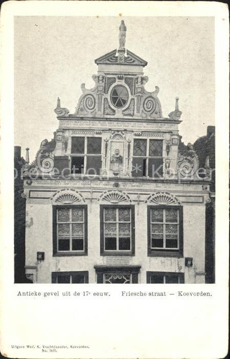 Coevorden Antieke gevel 17 eeuw Friesche straat H