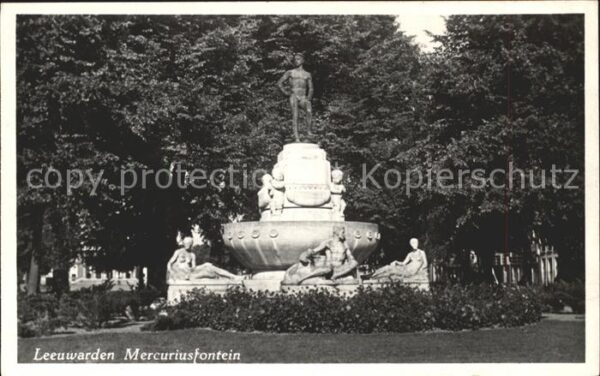 Leeuwarden Mercuriusfontein Brunnen Skulptur
