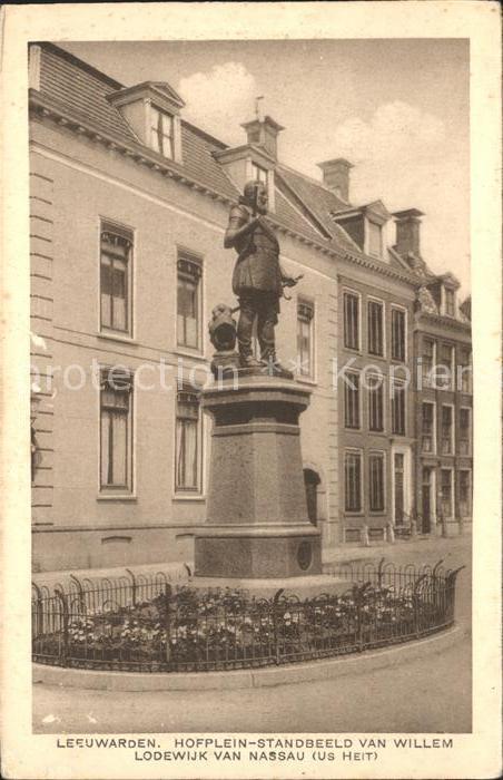 Leeuwarden Hofplein Standbeeld van Willem Lodewijk