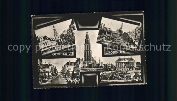 Groningen Munnekeholm Vischmarkt Martinitoren Mar
