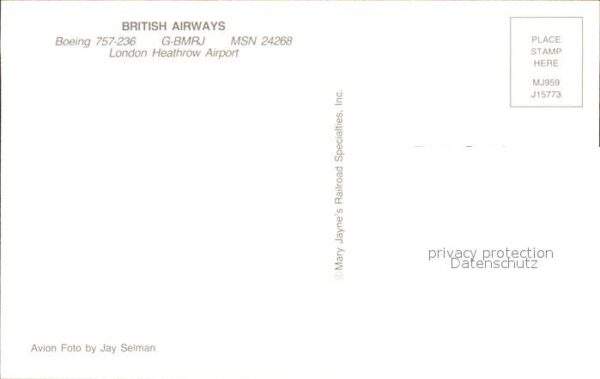 Flugzeuge Zivil British Airwayd Boeing 757-236 G-BMRJ M – Bild 2