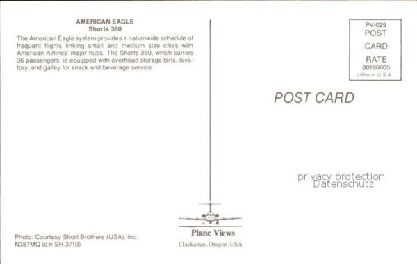 Flugzeuge Zivil American Eagle Shorts 360 N387MQ c/n SH – Bild 2