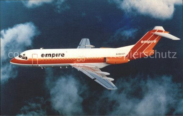 Flugzeuge Zivil Empire Airlines Fokker F-28 Fellowship